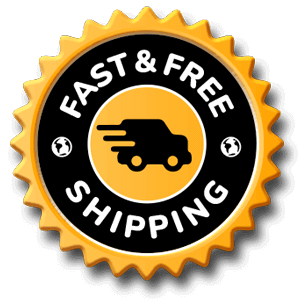 Fast and Free Shipping badge